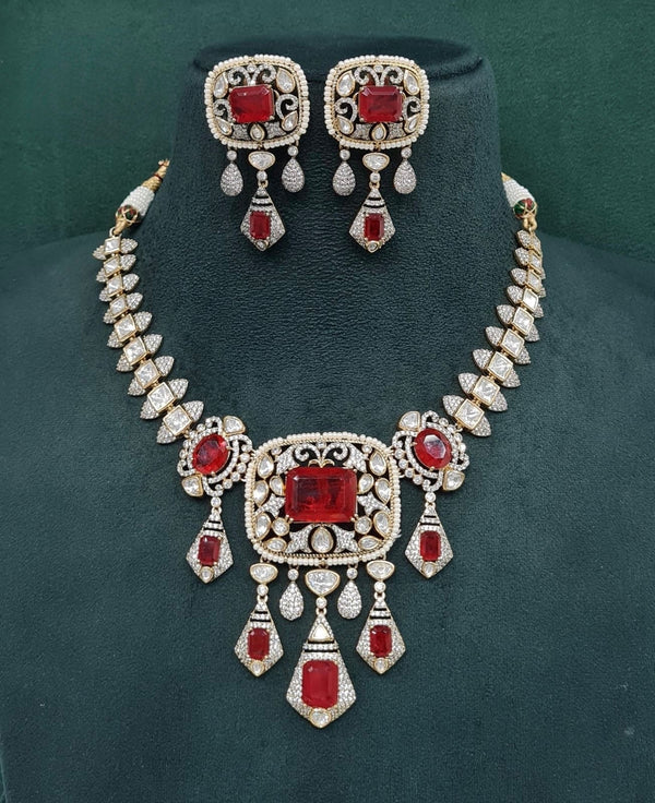 Victorian Necklace 07862 - KRISHNA'S SWETA JEWELLERY