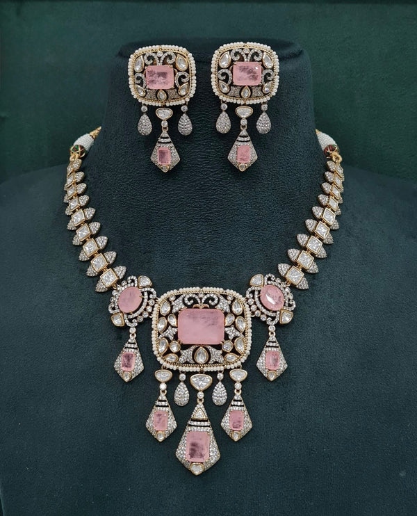 Victorian Necklace 07862 - KRISHNA'S SWETA JEWELLERY
