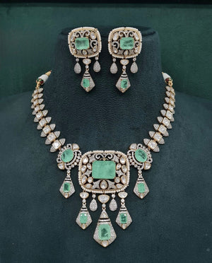 Victorian Necklace 07862 - KRISHNA'S SWETA JEWELLERY