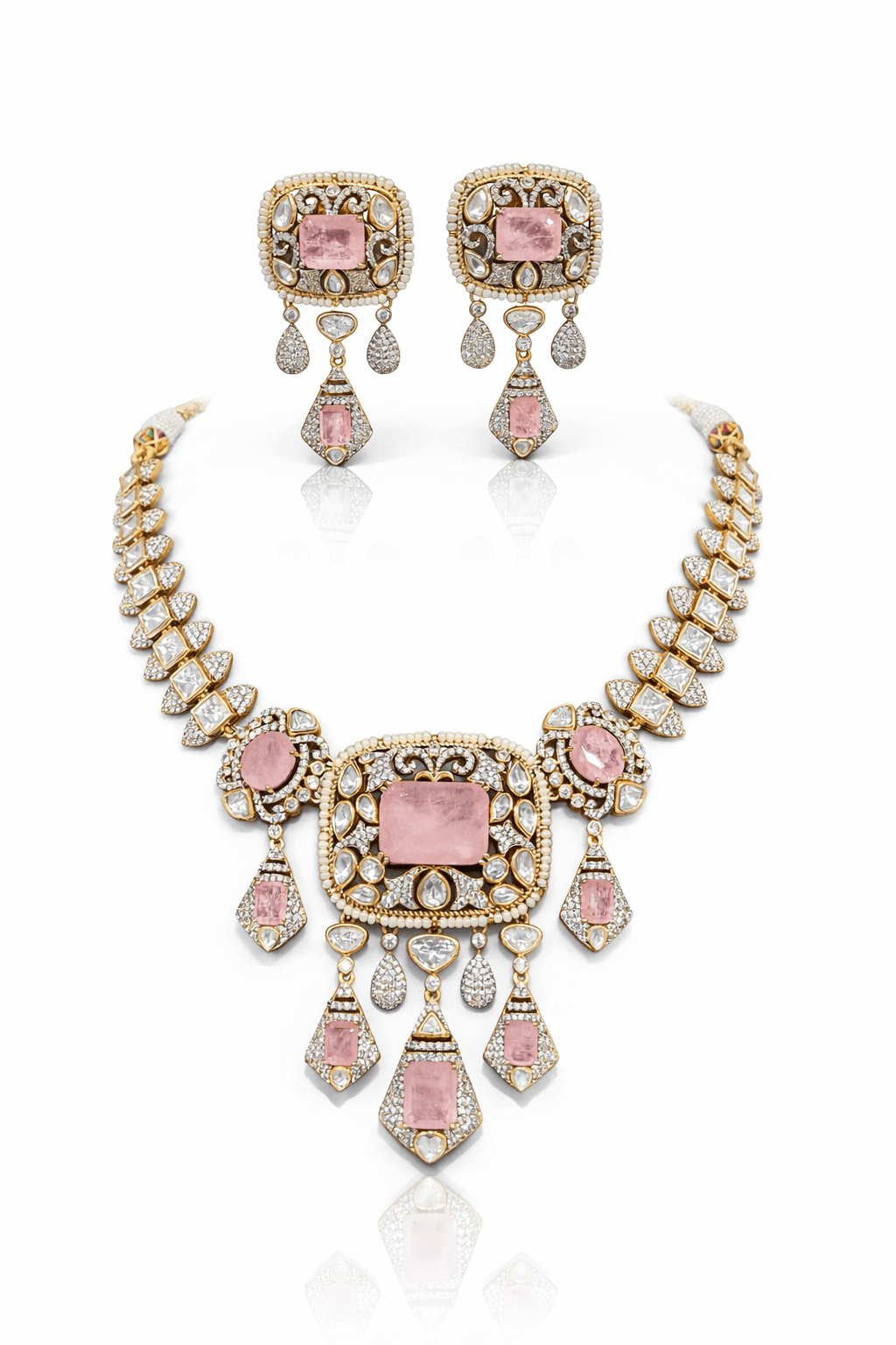 Victorian Necklace 07862 - KRISHNA'S SWETA JEWELLERY