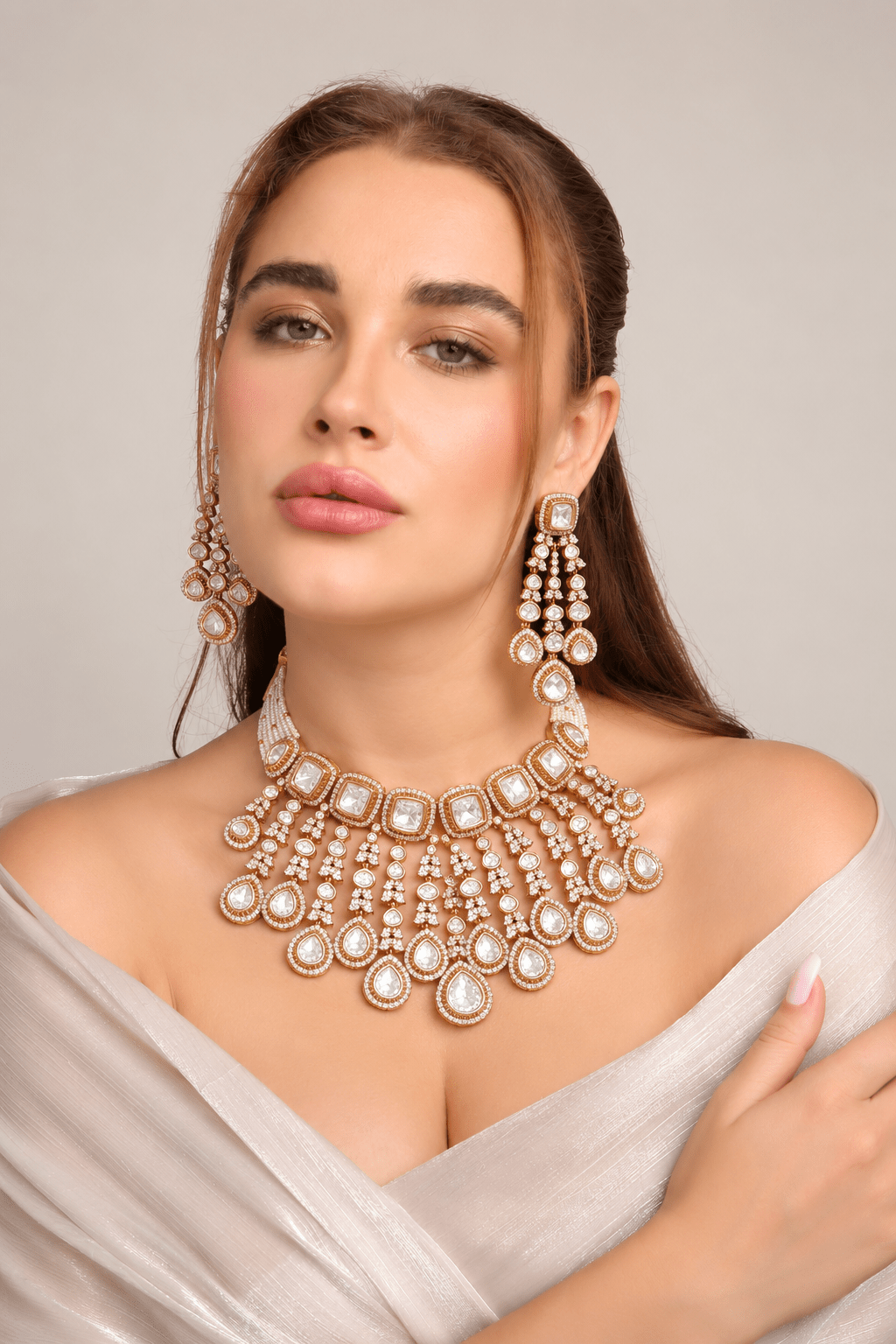 Victorian Necklace 08888 - Krishna's Sweta Jewellery