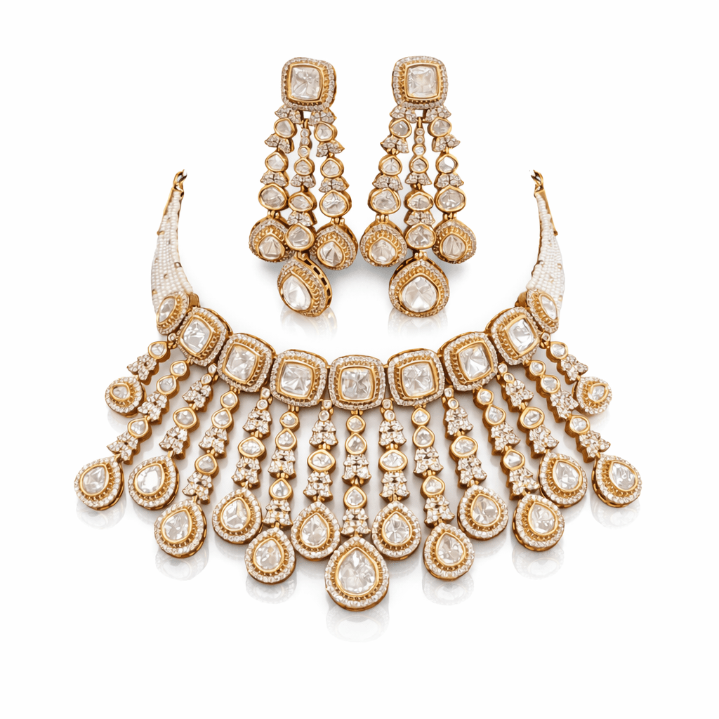 Victorian Necklace 08888 - KRISHNA'S SWETA JEWELLERY