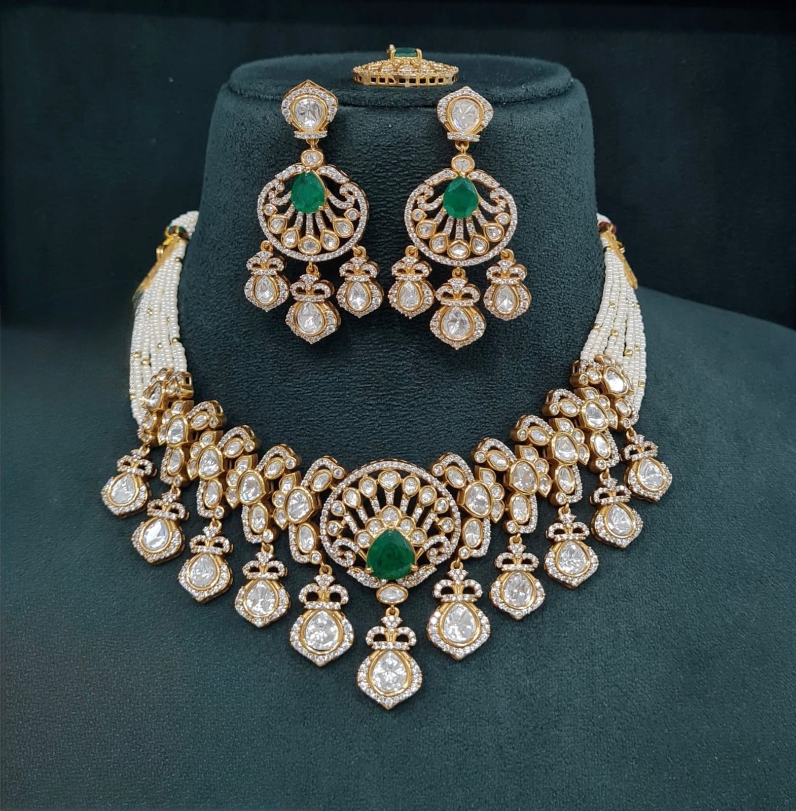 Victorian Necklace 08890 - KRISHNA'S SWETA JEWELLERY