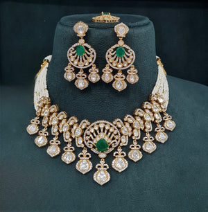 Victorian Necklace 08890 - KRISHNA'S SWETA JEWELLERY