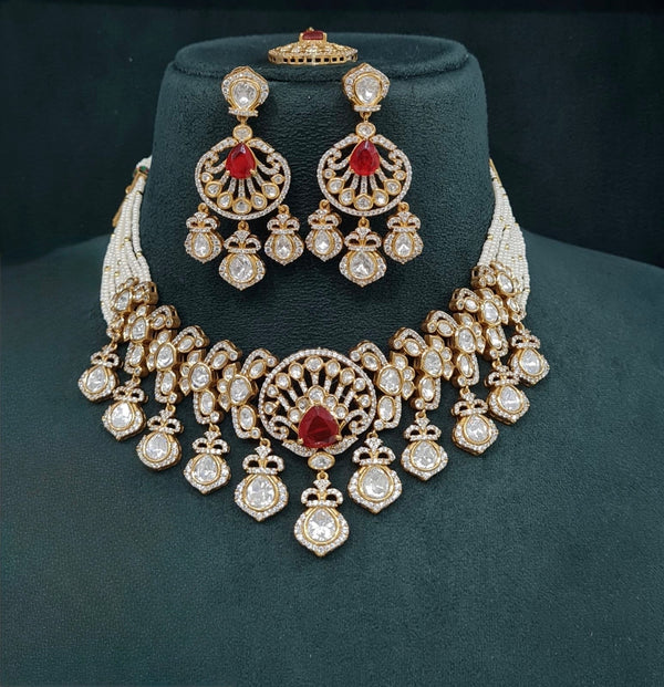 Victorian Necklace 08890 - KRISHNA'S SWETA JEWELLERY