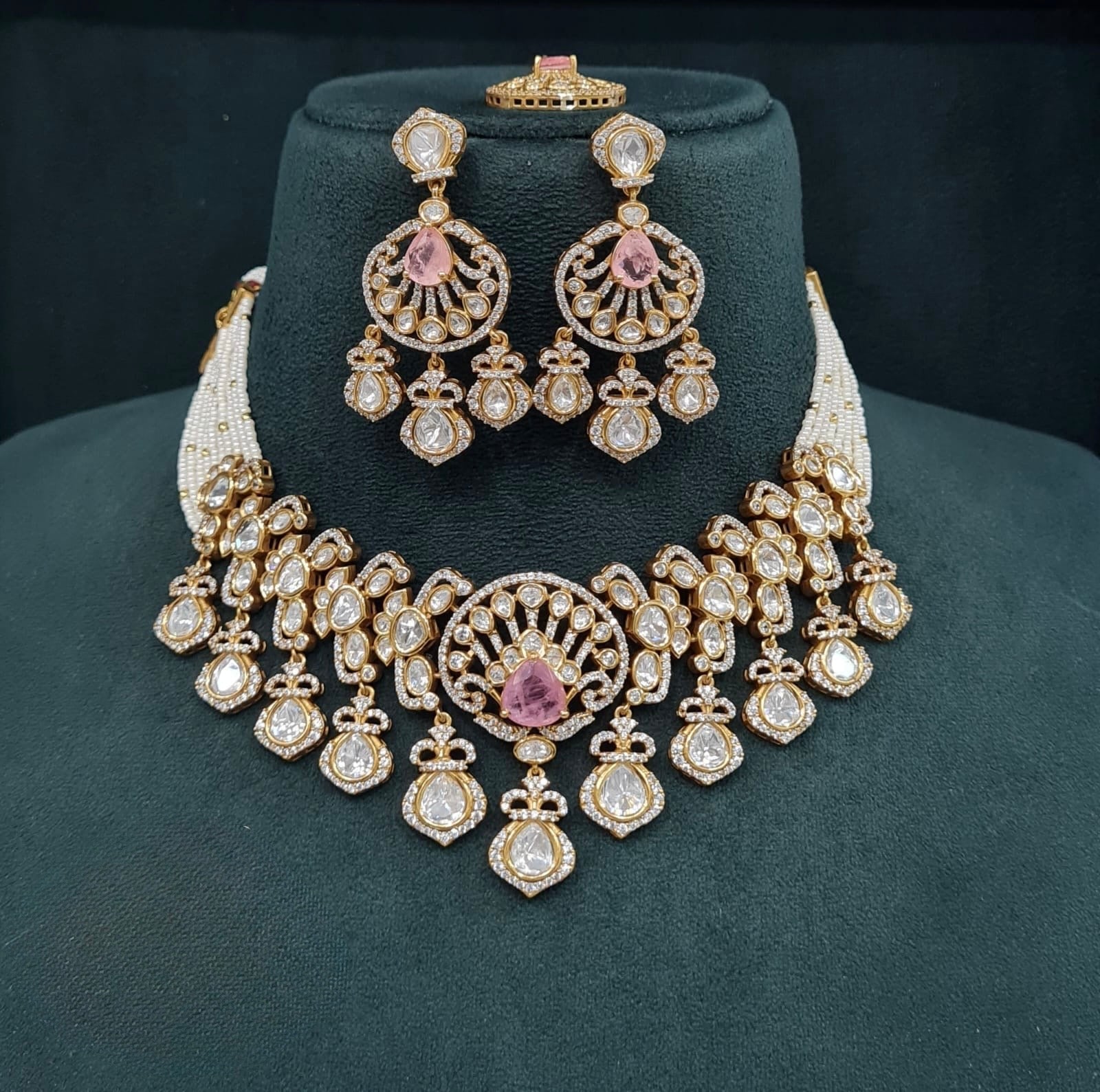 Victorian Necklace 08890 - KRISHNA'S SWETA JEWELLERY