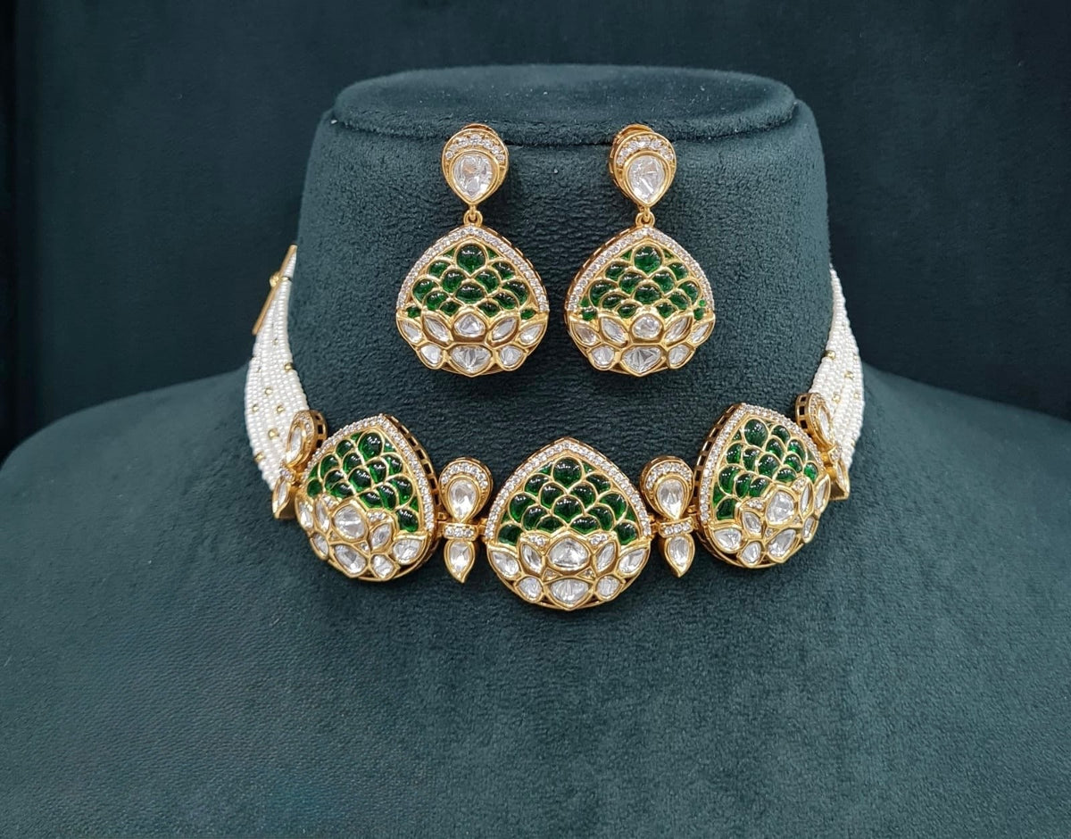 Victorian Necklace 08891 - KRISHNA'S SWETA JEWELLERY