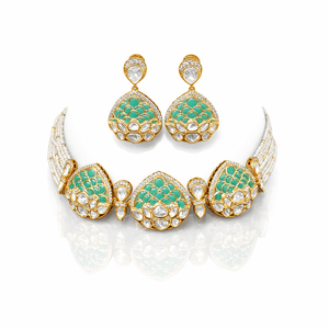 Victorian Necklace 08891 - KRISHNA'S SWETA JEWELLERY
