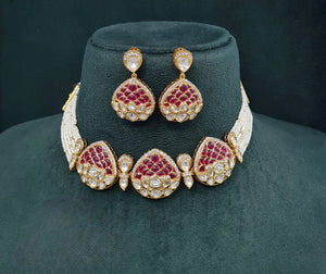 Victorian Necklace 08891 - KRISHNA'S SWETA JEWELLERY