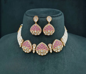 Victorian Necklace 08891 - KRISHNA'S SWETA JEWELLERY