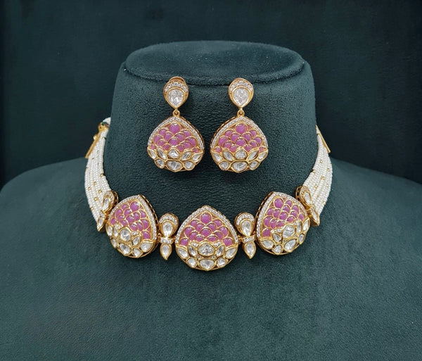 Victorian Necklace 08891 - KRISHNA'S SWETA JEWELLERY