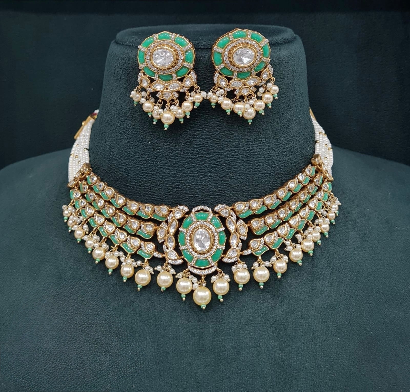 Victorian Necklace 08907 - KRISHNA'S SWETA JEWELLERY