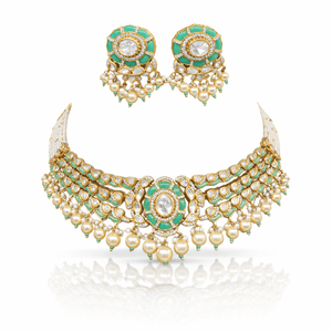 Victorian Necklace 08907 - KRISHNA'S SWETA JEWELLERY