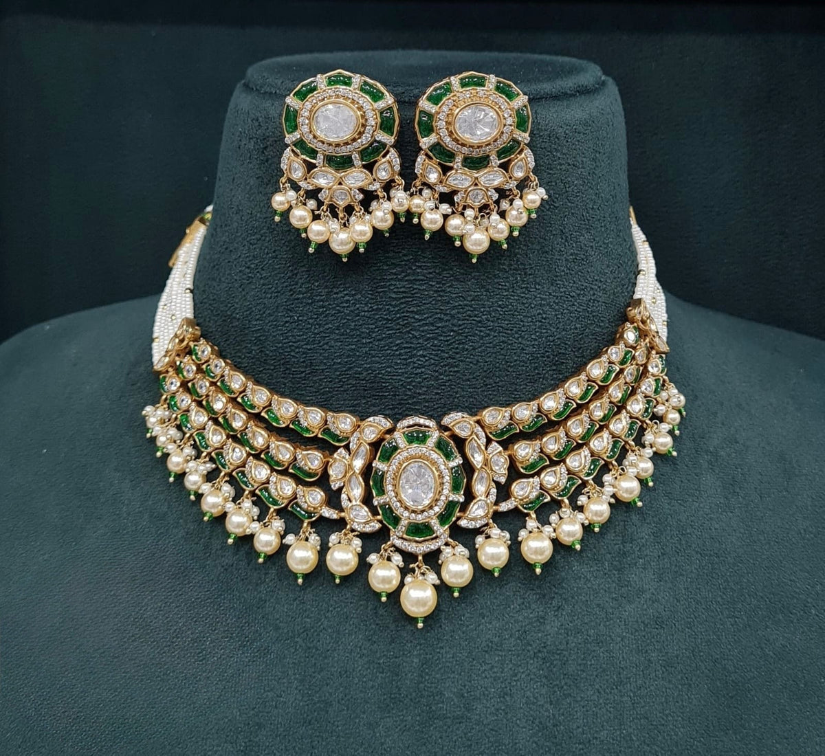 Victorian Necklace 08907 - KRISHNA'S SWETA JEWELLERY