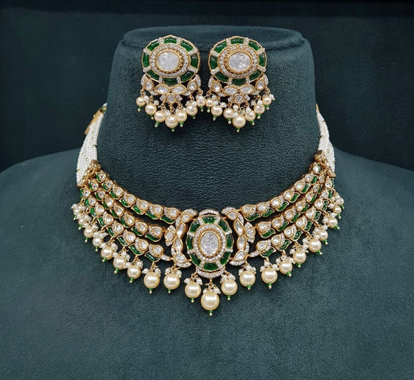 Victorian Necklace 08907 - KRISHNA'S SWETA JEWELLERY