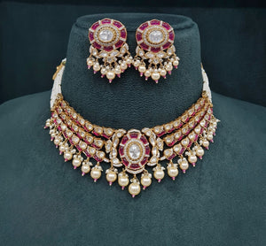 Victorian Necklace 08907 - KRISHNA'S SWETA JEWELLERY