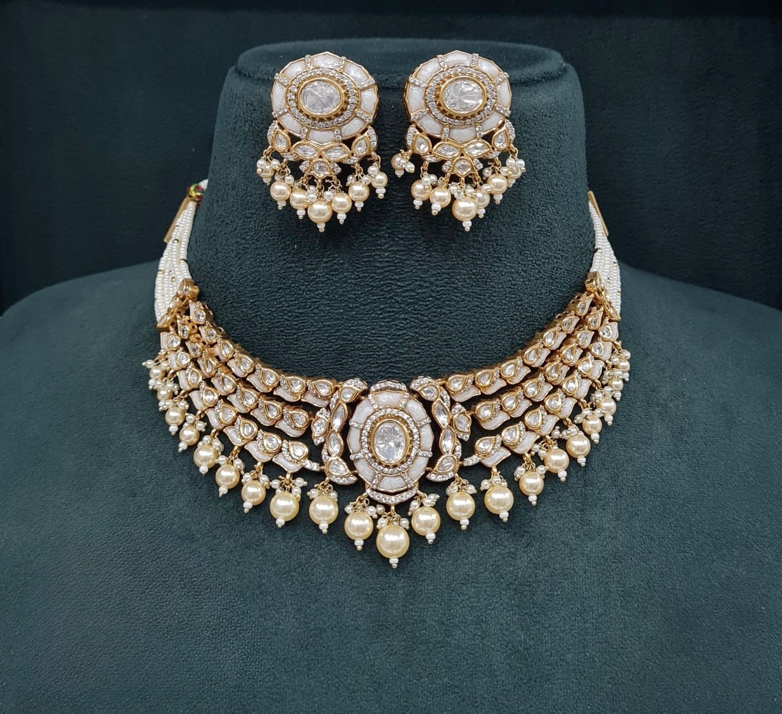 Victorian Necklace 08907 - KRISHNA'S SWETA JEWELLERY