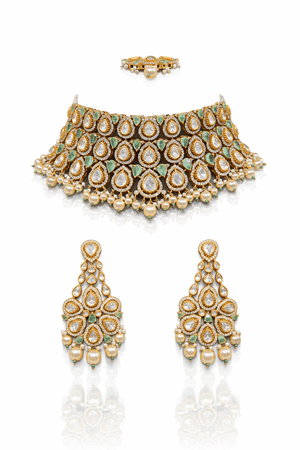 Victorian Necklace 09012 - KRISHNA'S SWETA JEWELLERY