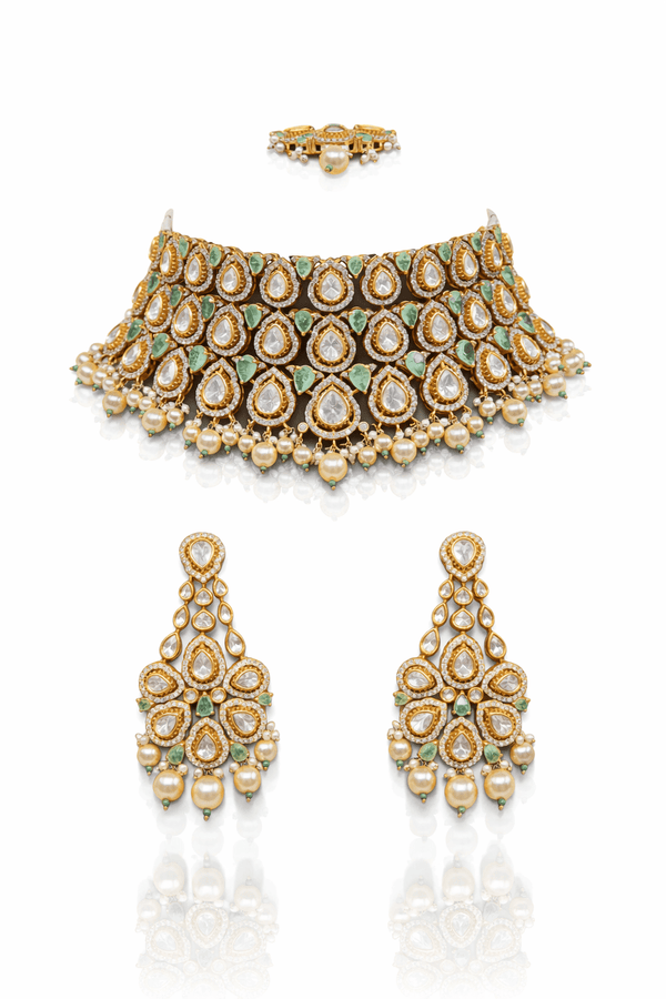 Victorian Necklace 09012 - KRISHNA'S SWETA JEWELLERY