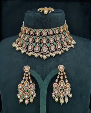 Victorian Necklace 09012 - KRISHNA'S SWETA JEWELLERY