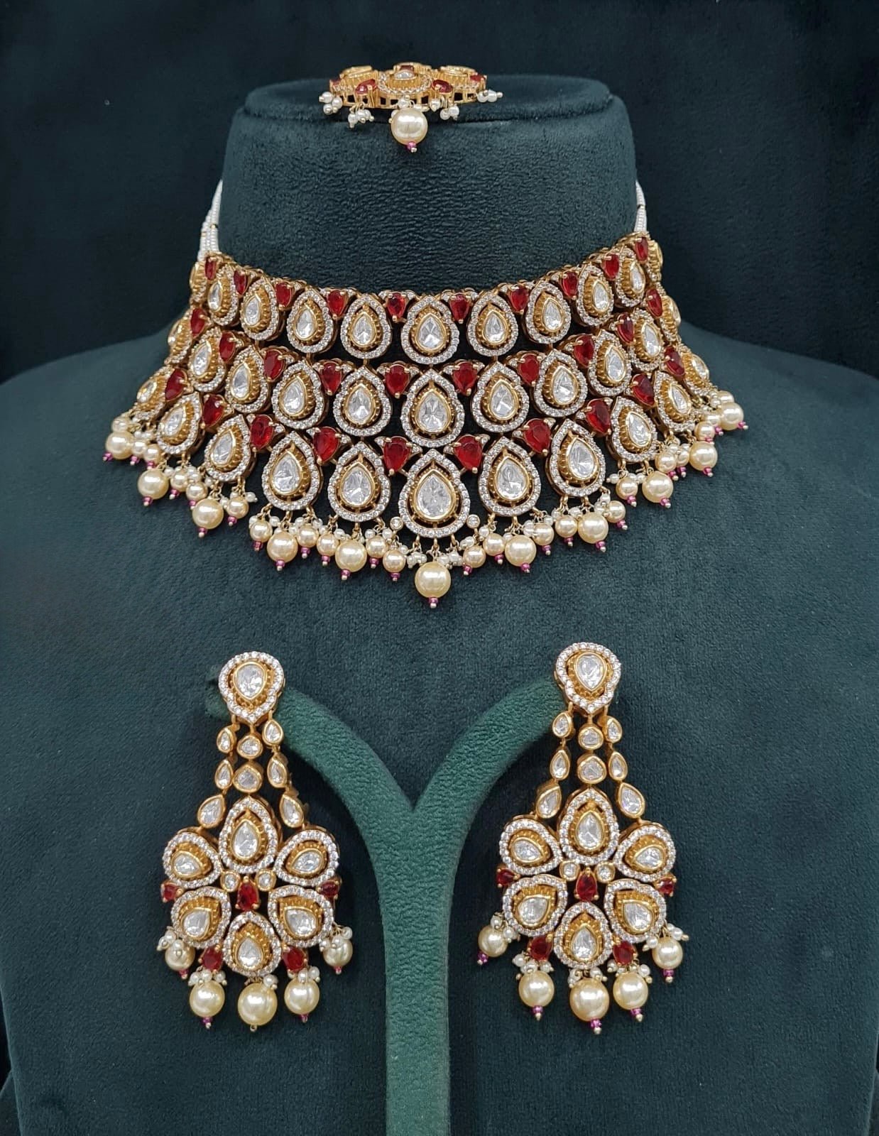 Victorian Necklace 09012 - KRISHNA'S SWETA JEWELLERY