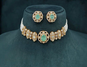 Victorian Necklace 09014 - KRISHNA'S SWETA JEWELLERY