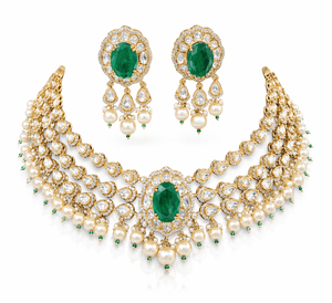 Victorian Necklace 09595 - KRISHNA'S SWETA JEWELLERY