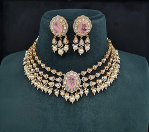 Victorian Necklace 09595 - KRISHNA'S SWETA JEWELLERY