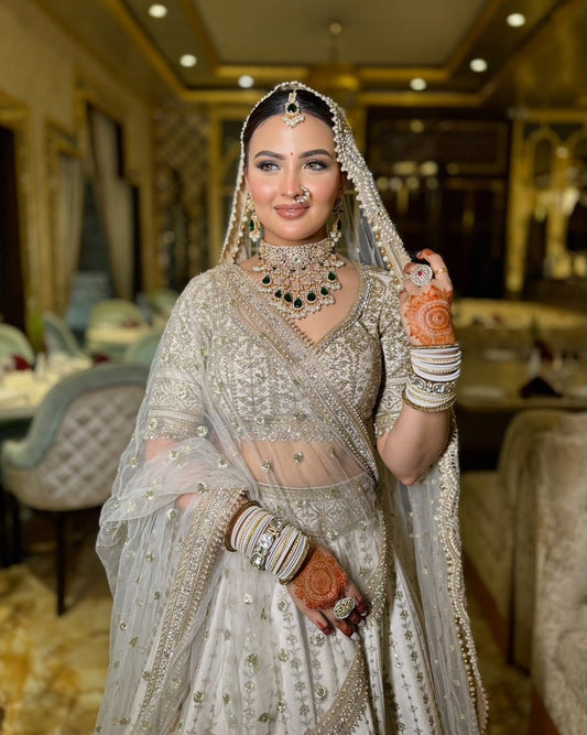 Victorian Polki Necklace Set 00087 - KRISHNA'S SWETA JEWELLERY